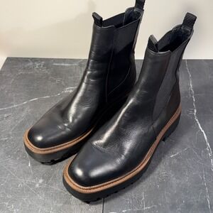 Mens Sam Edelman Laguna Chelsea Boots | Size 11 | Black Leather Lug Sole